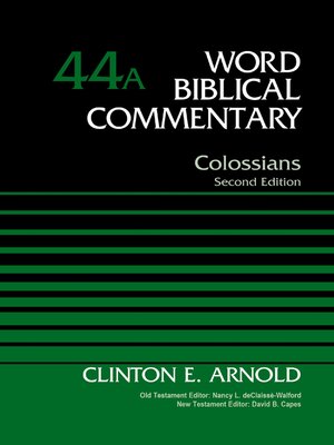 cover image of Colossians, Volume 44A